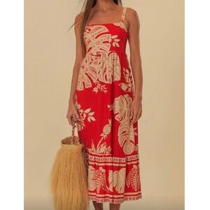 NWT | FARM Rio Tropical Foliage Print Midi | Sz L